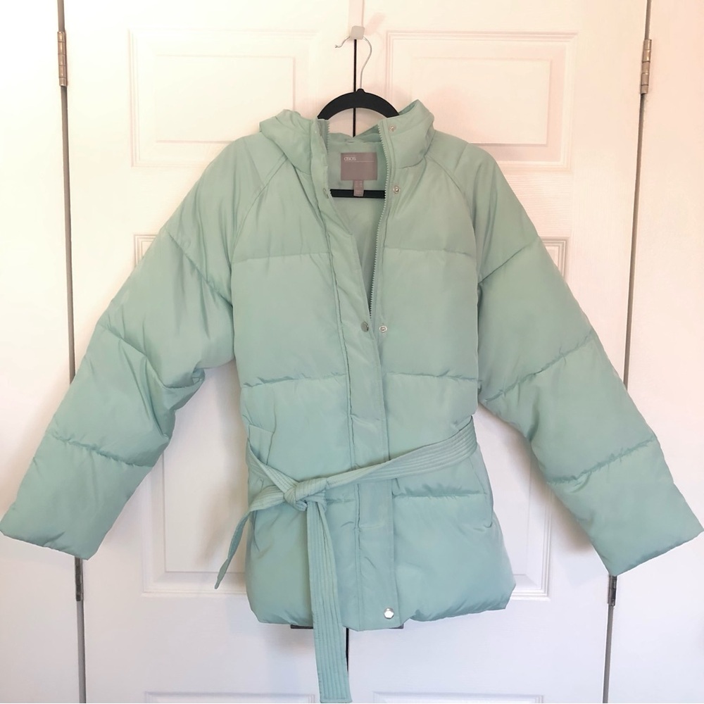 ASOS Teal Sage Green Puffer Jacket Size M / 6